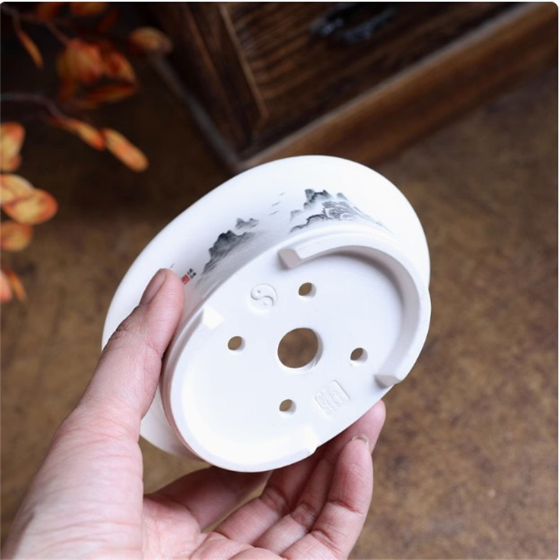 Porcelain White Oval Bonsai Po - đánh giá và giá Bonsai Garden Chinese Garden