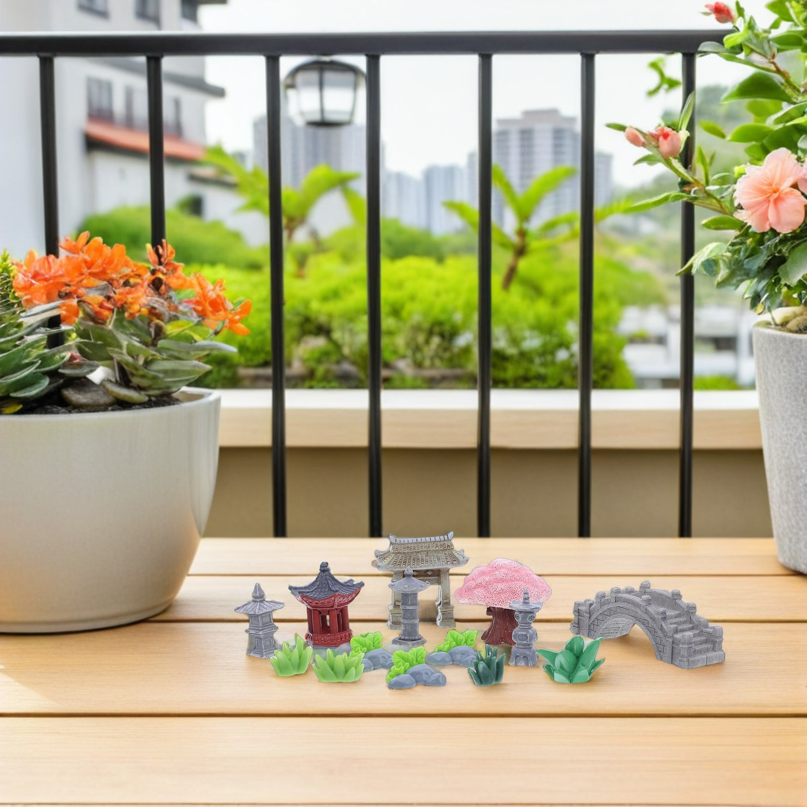 1Set Resin Miniature Landscape - đánh giá và giá Bonsai Garden For Desk