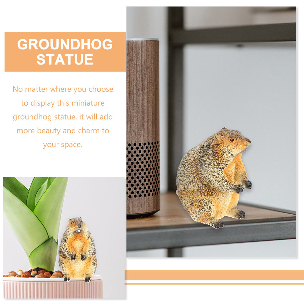 3Pcs Miniature Groundhog Statu - đánh giá và giá Bonsai Garden For Desk