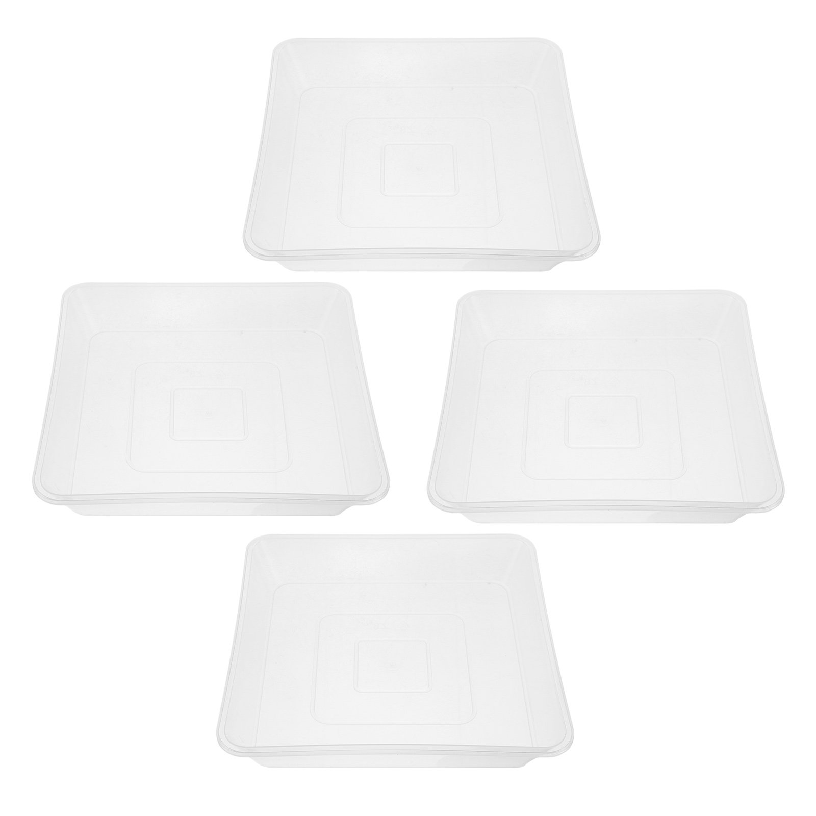 4Pcs Clear Square Plant Saucer - đánh giá và giá Drip Tray Saucer