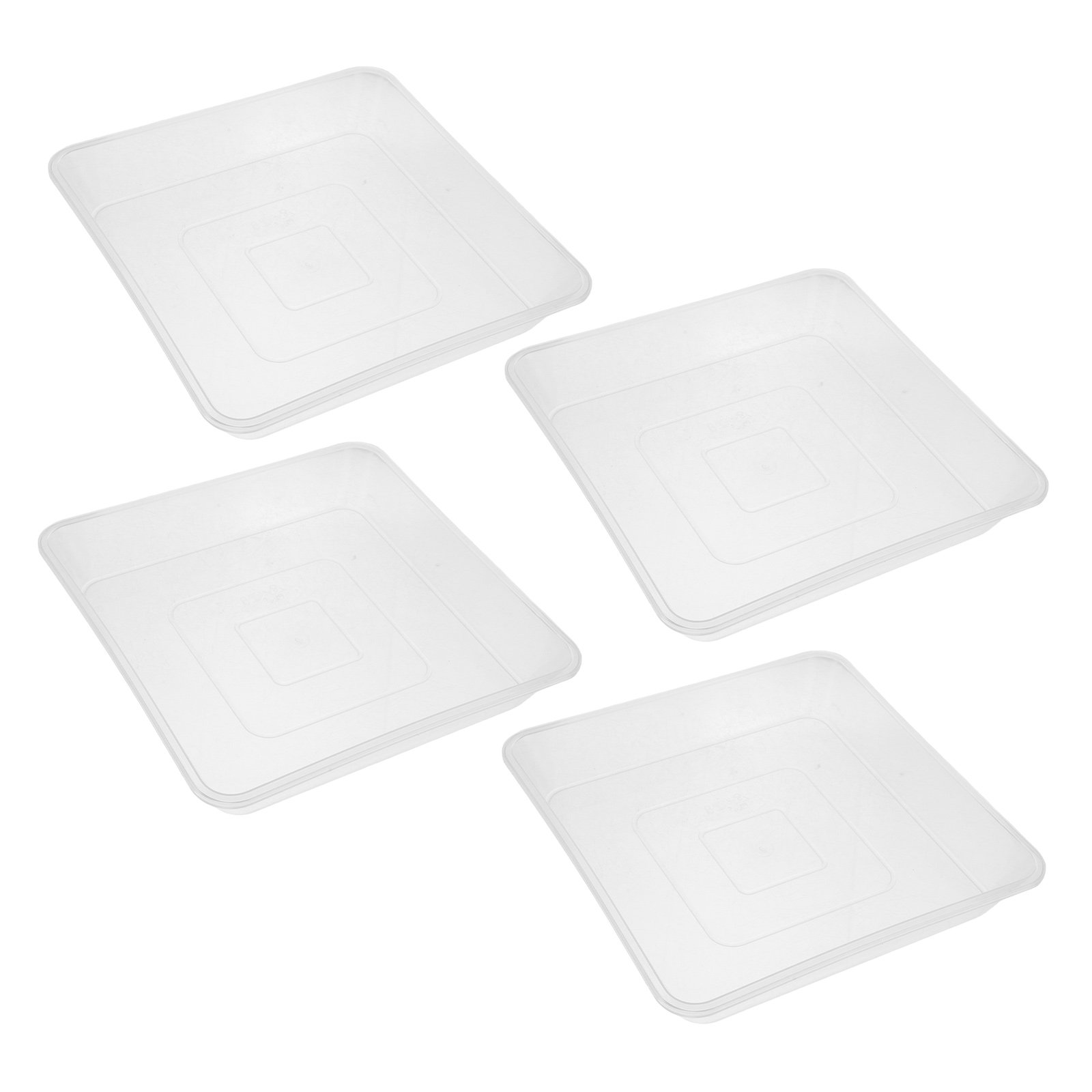 4Pcs Clear Square Plant Saucer - đánh giá và giá Drip Tray Saucer