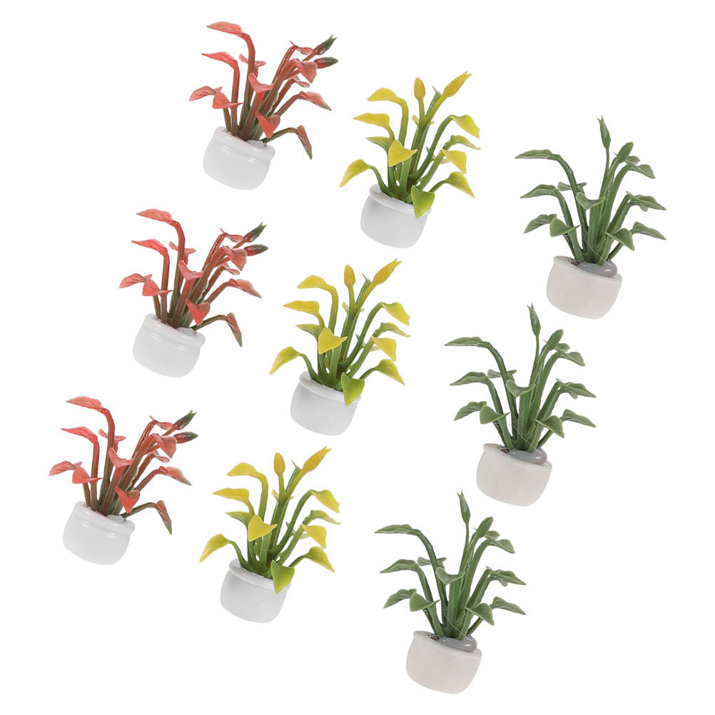 9Pcs Miniature Potted Plant Re - đánh giá và giá Bonsai Garden For Desk
