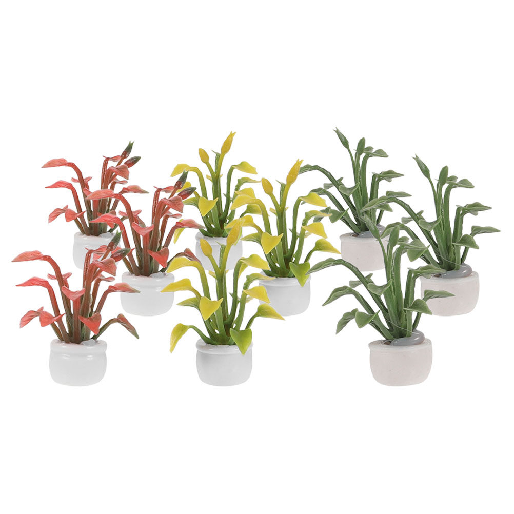 9Pcs Miniature Potted Plant Re - đánh giá và giá Bonsai Garden For Desk
